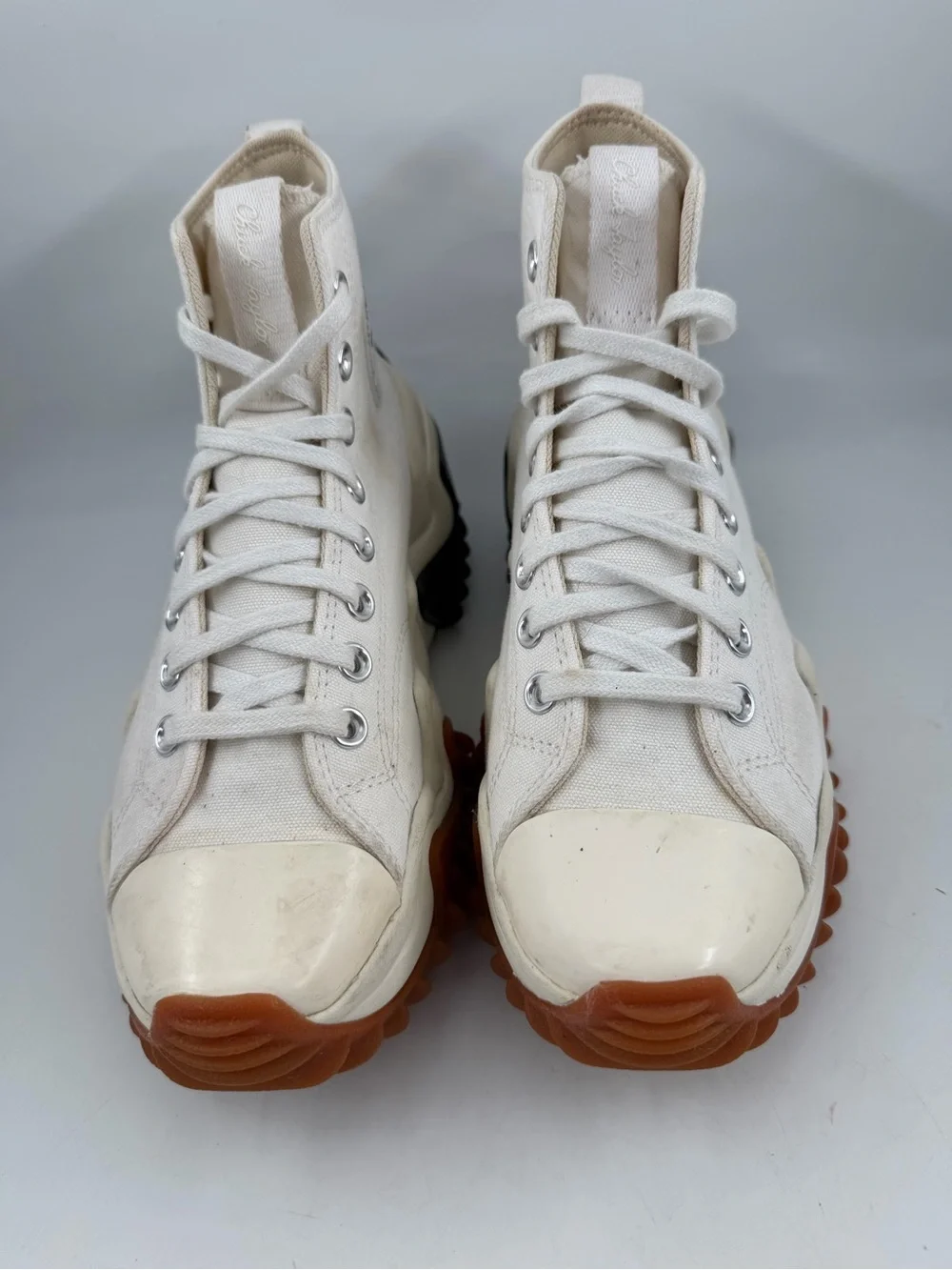 👞 Converse Run Star Motion Hi White canvas Platform Sneakers- M/7 - W/8.5